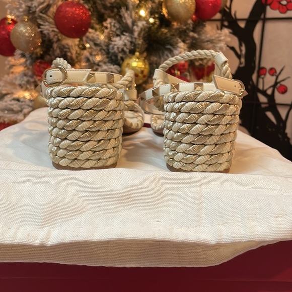 Valentino Rock Studded Espadrilles/Sandals - Picture 9 of 16